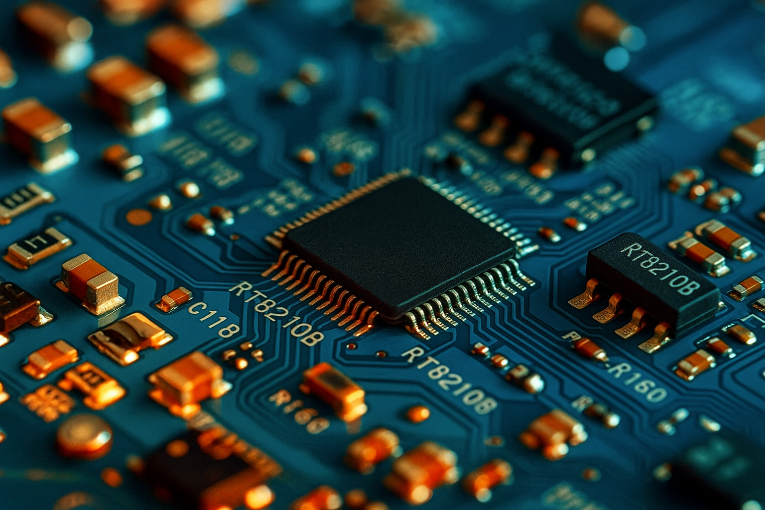 Close-up circuit board background